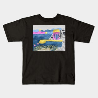 Ocean view in Stockholm Sweden - Hav utsikten Kids T-Shirt